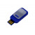 USB-флешка промо на 8 Гб прямоугольной формы, выдвижной механизм, синий
