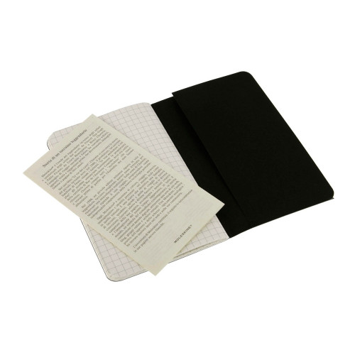 Записная книжка Moleskine Cahier (в клетку, 1 шт.), Pocket (9х14см), черный