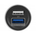Адаптер автомобильный USB с функцией быстрой зарядки QC 3.0 TraffIQ, черный/серебристый