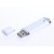 USB-флешка промо на 32 Гб прямоугольной классической формы, белый