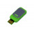 USB-флешка промо на 8 Гб прямоугольной формы, выдвижной механизм, зеленый