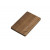 Флешка в виде деревянной карточки с выдвижным механизмом, 64 Гб, коричневый