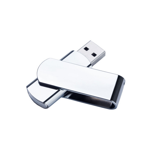 USB-флешка металлическая поворотная на 512 Mb, глянец