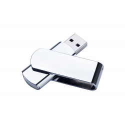 USB-флешка металлическая поворотная на 8 ГБ, глянец