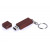 USB-флешка на 4 Гб прямоугольная форма, колпачек с магнитом, коричневый