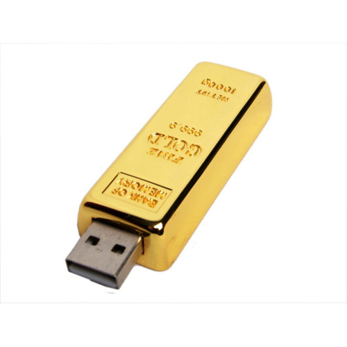 USB-флешка на 64 Гб в виде слитка золота, золотой