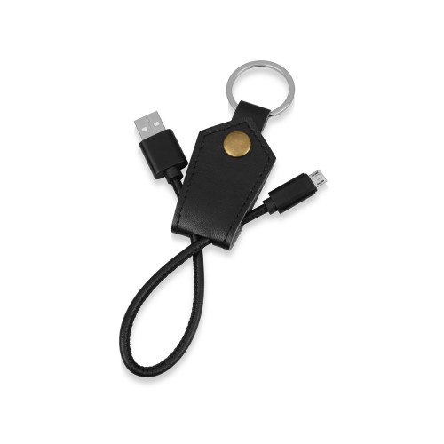 Кабель-брелок USB-MicroUSB Pelle, черный