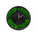 Часы Римские 1 со мхом настенные, цвет черный малахит, QRONA