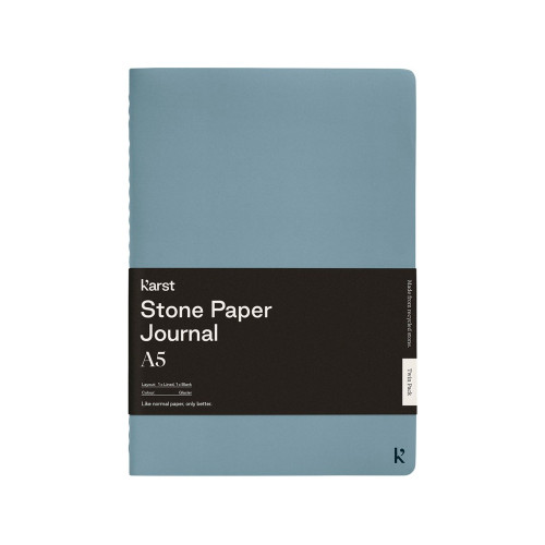 Комплект из двух блокнотов Karst® формата A5 с листами из каменной бумаги, синий
