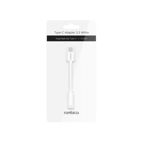 Rombica Type-C Adapter 3.5 White, белый