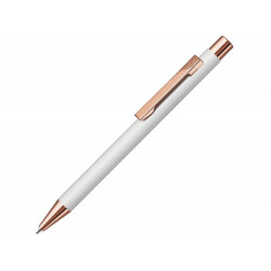 Ручка шариковая металлическая STRAIGHT RO GO, белый/золотистый