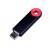 USB-флешка промо на 32 Гб прямоугольной формы, выдвижной механизм, красный