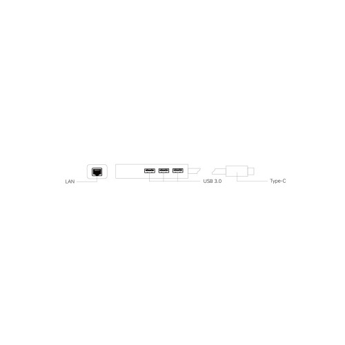 Переходник Rombica Type-C Hub Lan