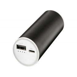 Портативное зарядное устройство Bliz, 6000 mAh с кабелем 2-в-1, черный