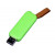 USB-флешка промо на 32 Гб прямоугольной формы, выдвижной механизм, зеленый
