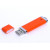 USB-флешка промо на 128 Гб прямоугольной классической формы, оранжевый