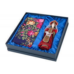 Набор Евдокия: кукла в народном костюме, платок, красный