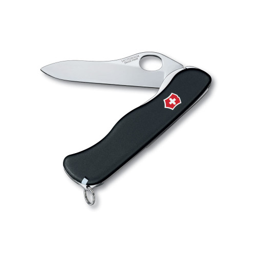 Нож перочинный VICTORINOX Sentinel One Hand, 111 мм, 4 функции, с фиксатором лезвия, чёрный