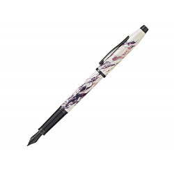 Перьевая ручка Cross Wanderlust Everest, перо тонкое F, белый, фиолетовый